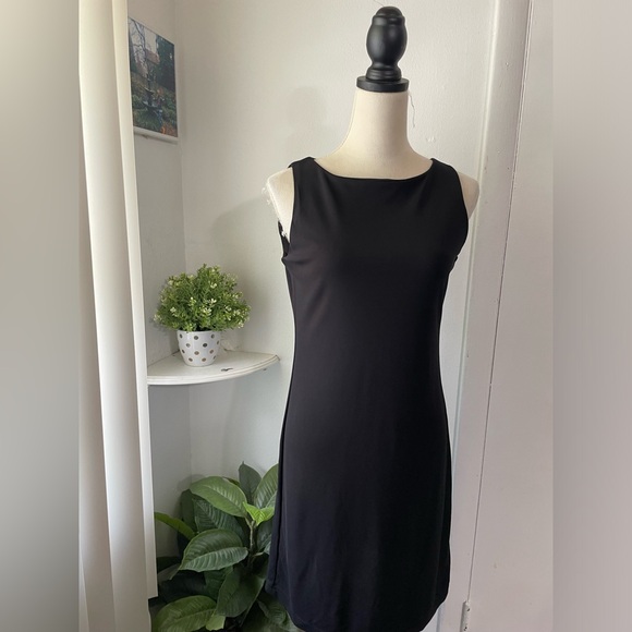 NEW YORK & COMPANY WOMEN'S MIDI BLACK DRESS SIZE S - Picture 3 of 16